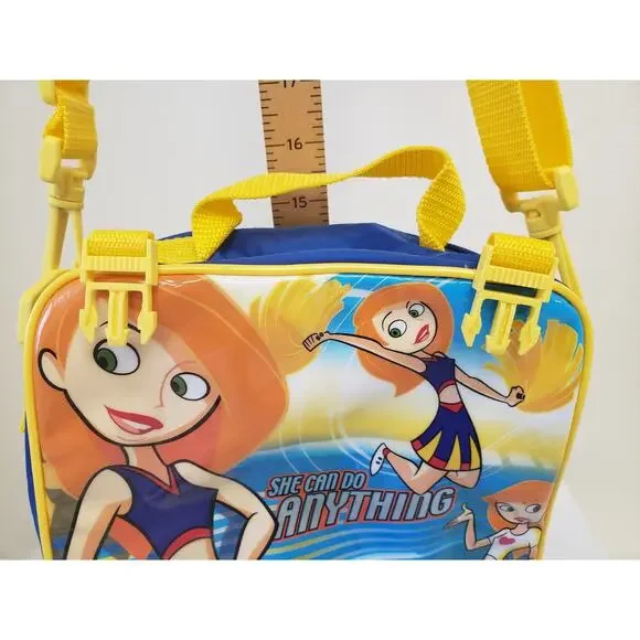 Rare Kim Possible Cheerleader Lunch Bag Box Soft Vinyl Vintage Disney - Picture 8 of 11